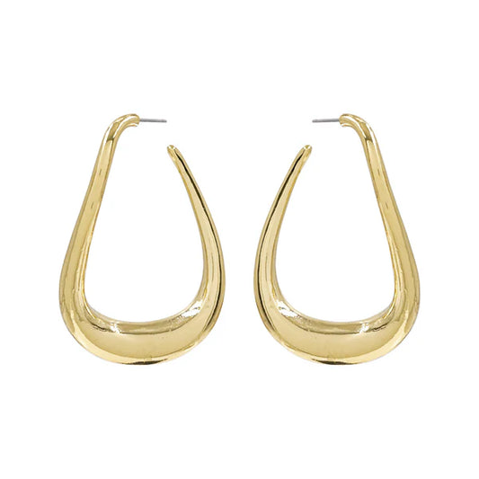 Metal Hoop Earring - Brazos Avenue Market 