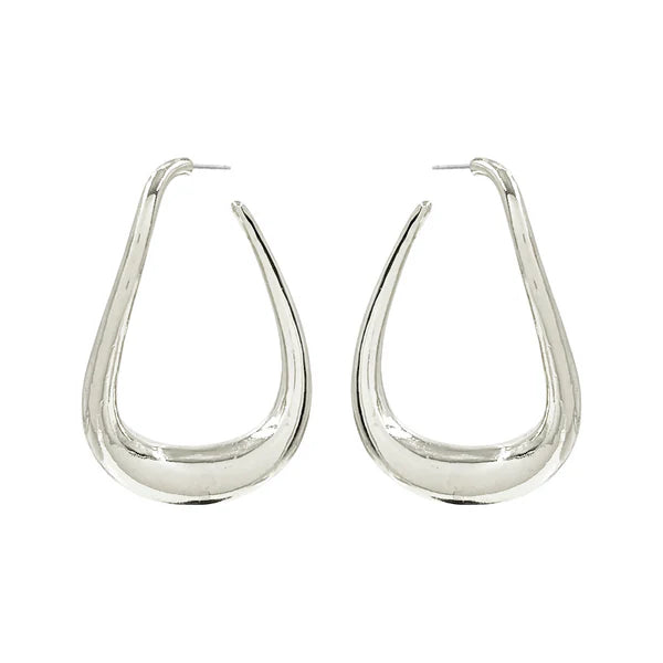Metal Hoop Earring - Brazos Avenue Market 