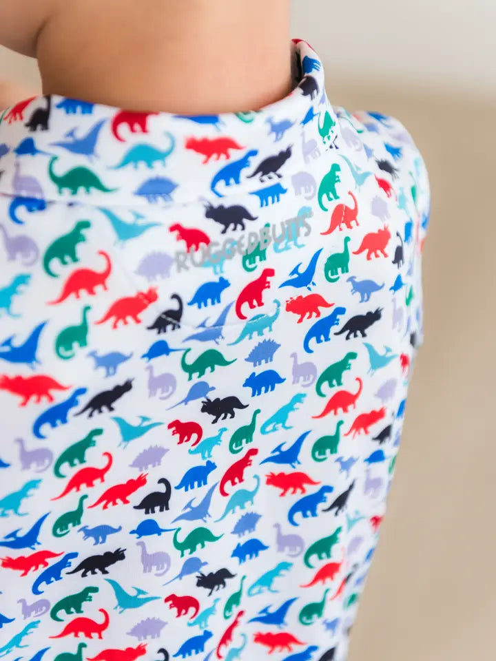 Boys Dino Roar Knit Short Sleeve Performance Polo - Brazos Avenue Market 