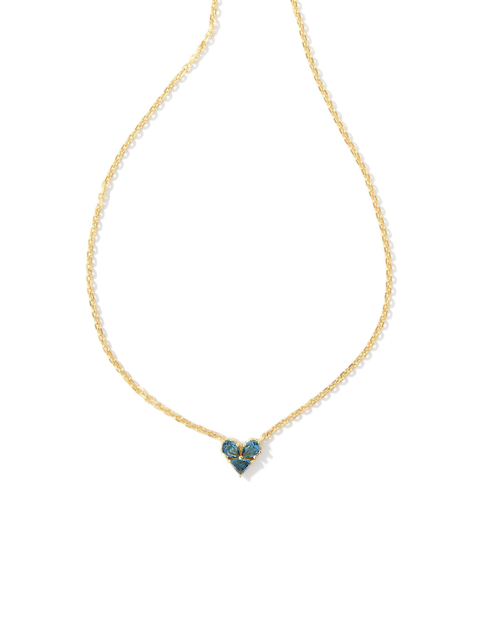 Katy Gold Heart Pendant Necklace - Brazos Avenue Market 