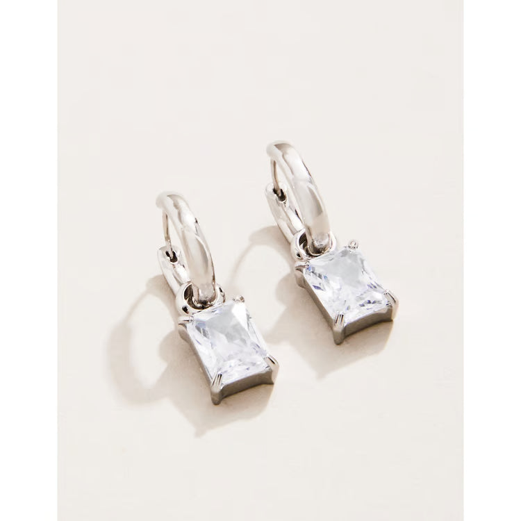 Emerald Drop Convertible Hoop Earrings