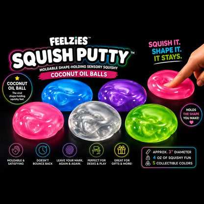 Feelzies™ Squish Putty™ — Coconut Oil Balls