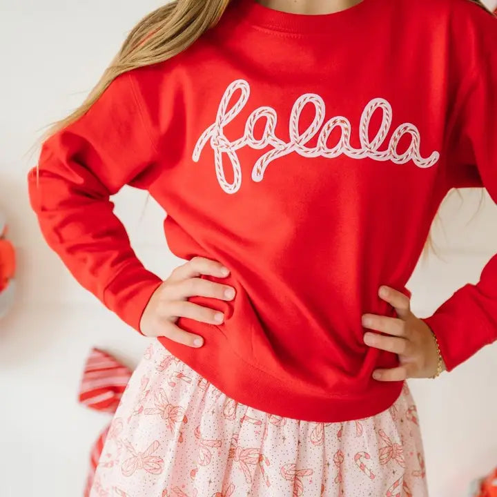 Falala Patch Christmas Sweatshirt - Brazos Avenue Market 