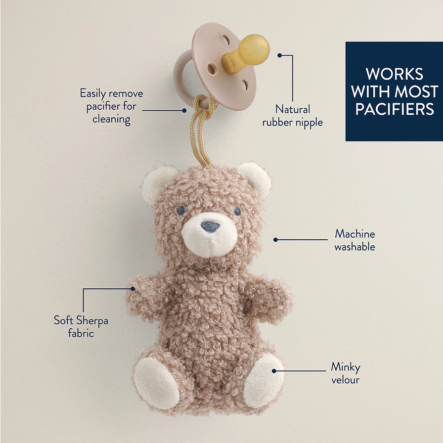 Bitzy Pal Natural Rubber Pacifier & Plush - Brazos Avenue Market 