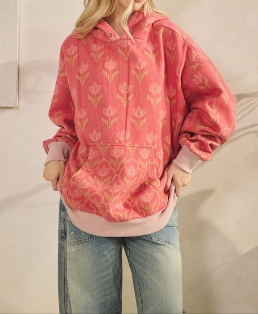 Printed Fleece Hoodie