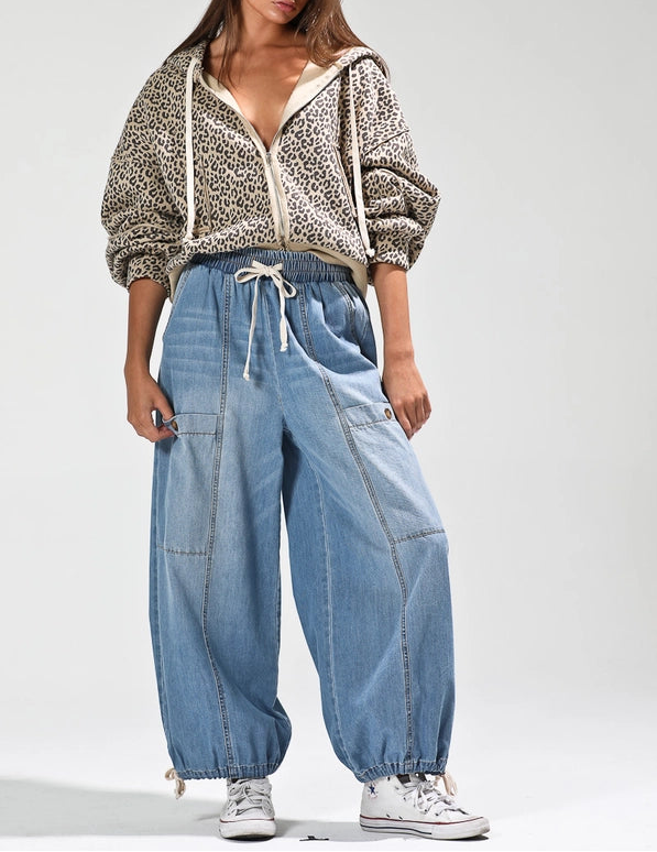 Leopard Print Contrast Rib Jacket - Brazos Avenue Market 