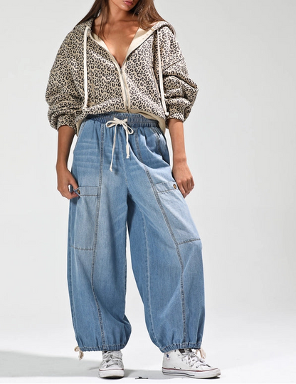 Leopard Print Contrast Rib Jacket - Brazos Avenue Market 