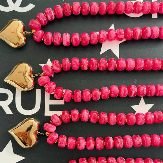 Pink Heart Necklace
