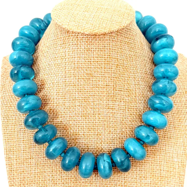Oversized Rondelle Beaded Necklace