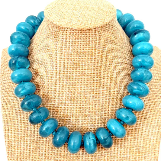 Oversized Rondelle Beaded Necklace