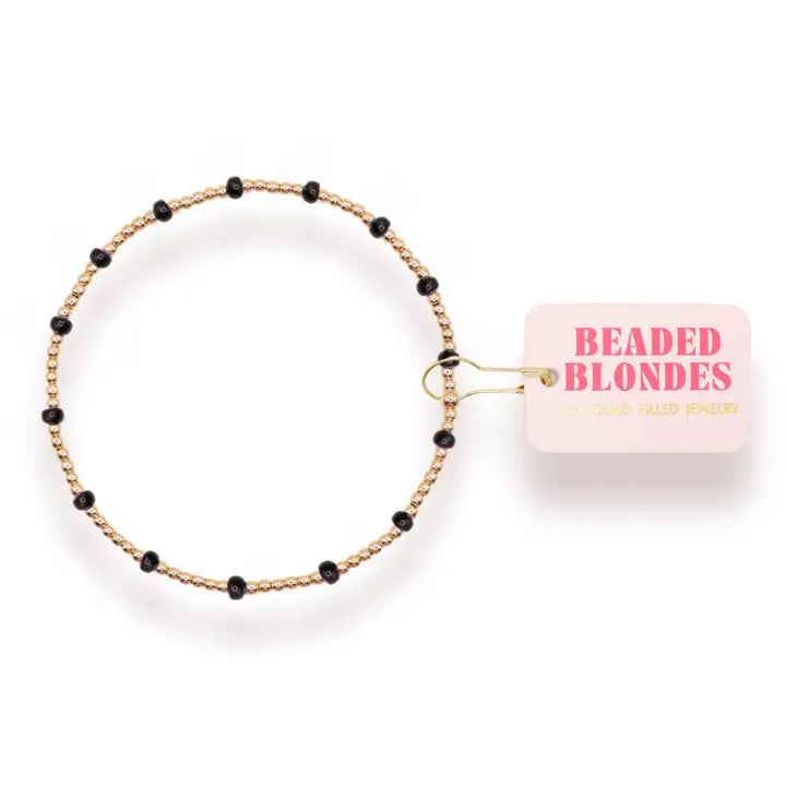 Black Dainty Poppi Bracelet - Brazos Avenue Market 