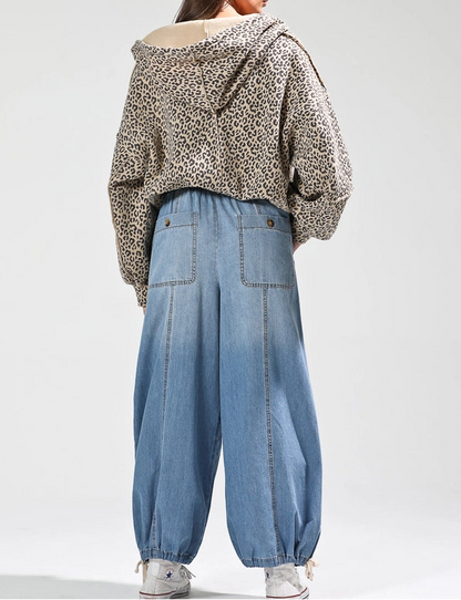 Leopard Print Contrast Rib Jacket - Brazos Avenue Market 