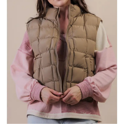 Puffer Padded Warm Vest - Brazos Avenue Market 