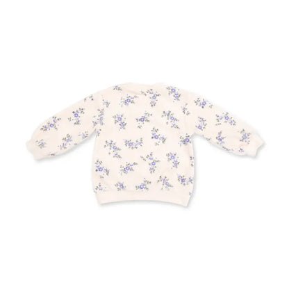 Sweet Hanna Floral Velour - Oversized Sweatshirt and Wide Leg Pant