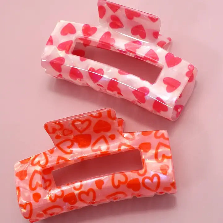 Valentine's Hair Claw Clips