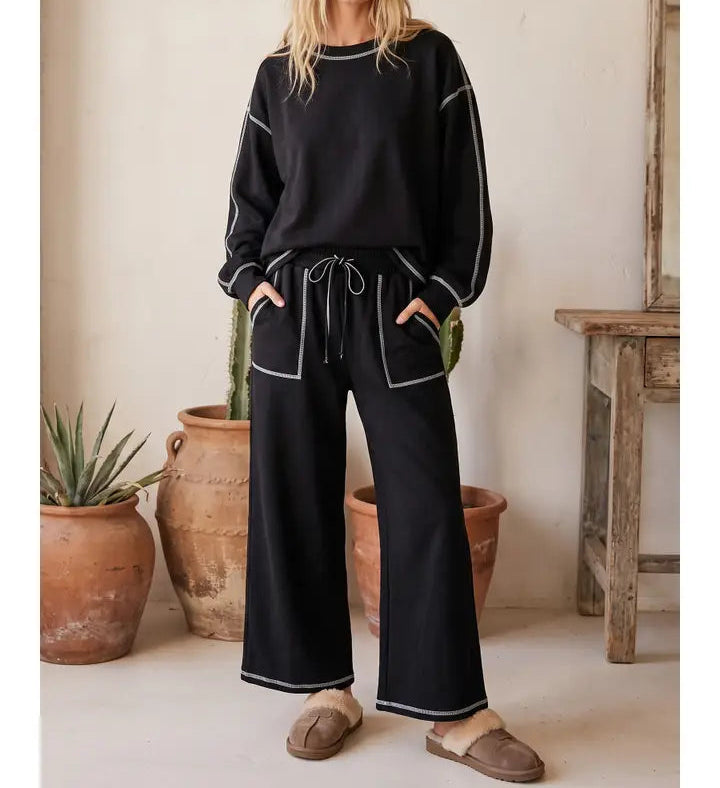 Contrast Stitch Set - Brazos Avenue Market 