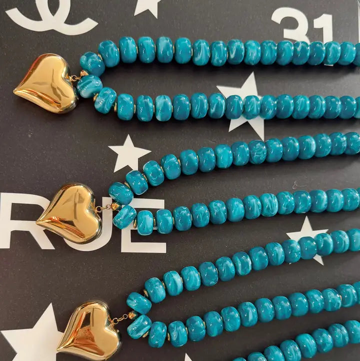 Blue Heart Necklace