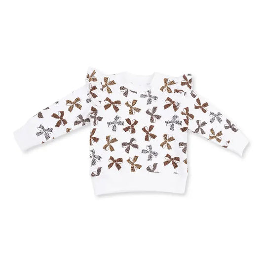 Leopard French Terry - Ruffle Sweatshirt
