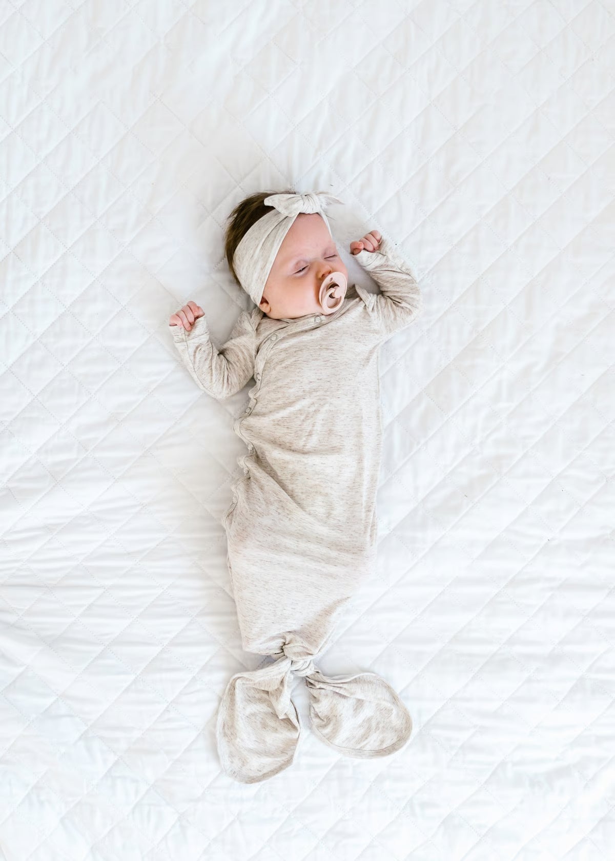 Oat Newborn Knotted Gown - Brazos Avenue Market 