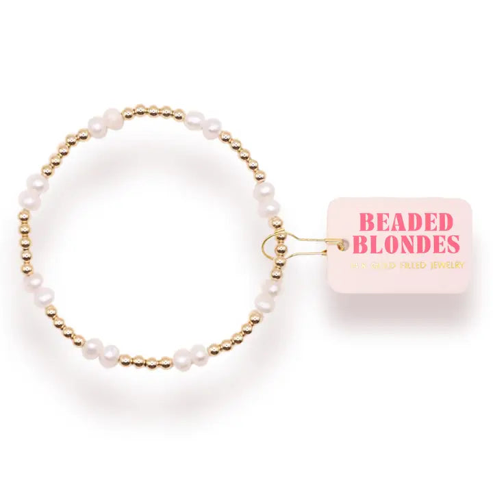 Coastal Pearl Bracelet in Gold - Brazos Avenue Market 