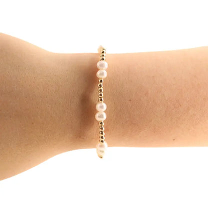 Coastal Pearl Bracelet in Gold - Brazos Avenue Market 