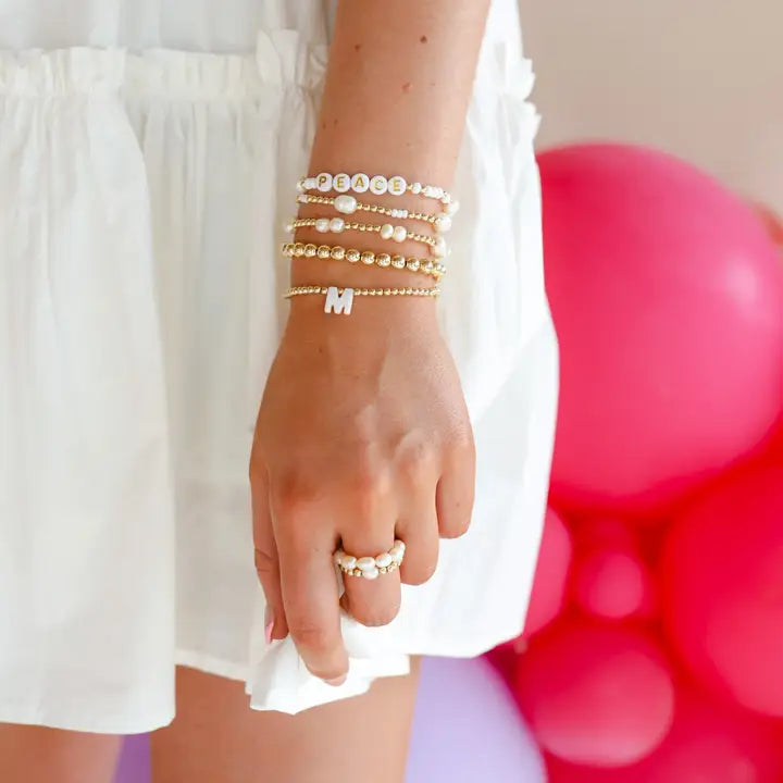 Coastal Pearl Bracelet in Gold - Brazos Avenue Market 