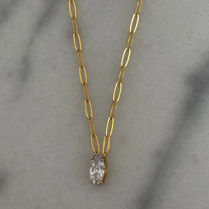 Gold + Diamond Pendant Necklace - Brazos Avenue Market 