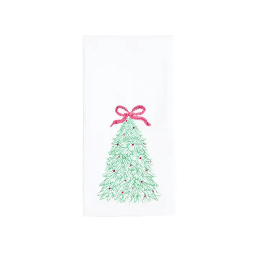 Mary Square Embellished Tea Towel