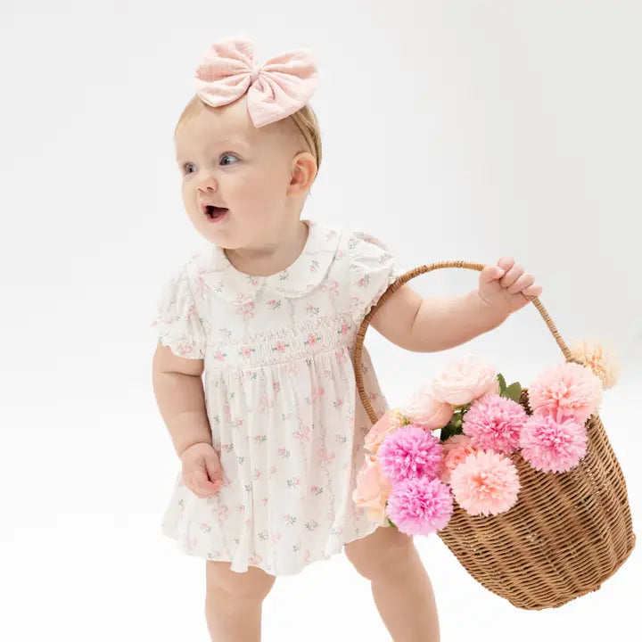 Dainty Buds and Bows - Smocked Dress Set - Brazos Avenue Market 