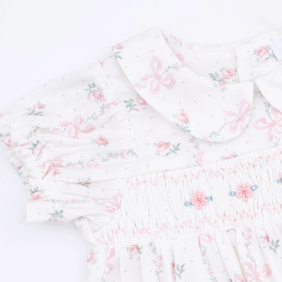 Dainty Buds and Bows - Smocked Dress Set - Brazos Avenue Market 