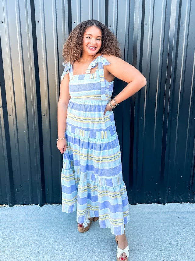 Minto Combo Stripe Dress - Brazos Avenue Market 