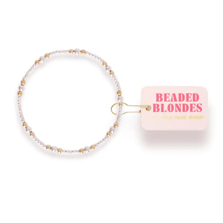 Dainty Sutton Bracelet in Silver with Gold - Brazos Avenue Market 