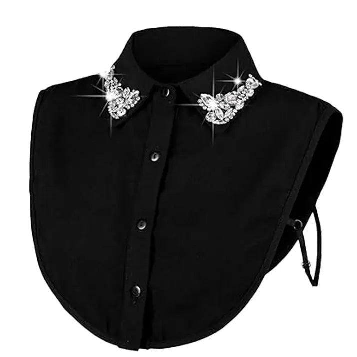 Diamond Studded Detachable Shirt Collar - Brazos Avenue Market 