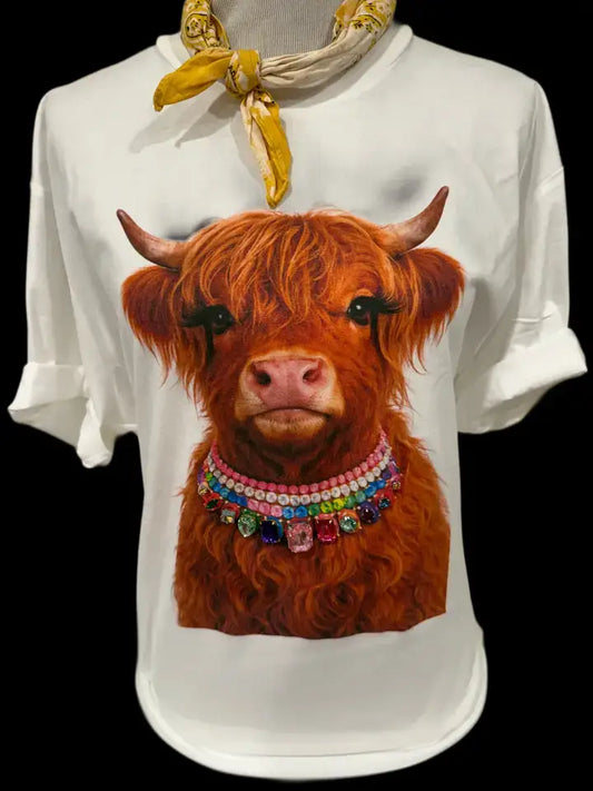 Jeweled Collar Highland Calf