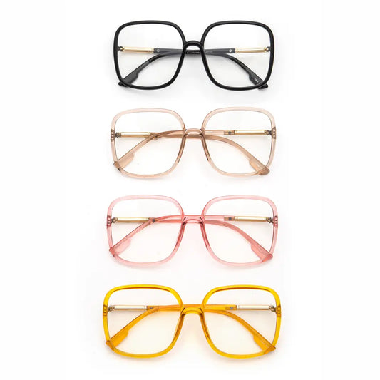 Oversized Clear Lens Optical Glasses Set
