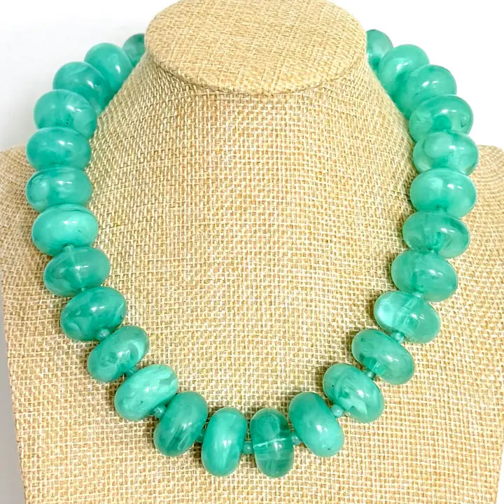 Oversized Rondelle Beaded Necklace