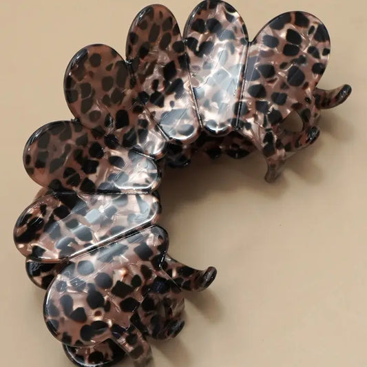 Jumbo Animal Leopard Print Hair Claw Clips