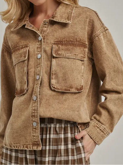 Vintage Washed Western Inspired Shacket