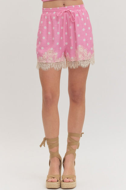 Pink Polka Dot Shorts - Brazos Avenue Market 