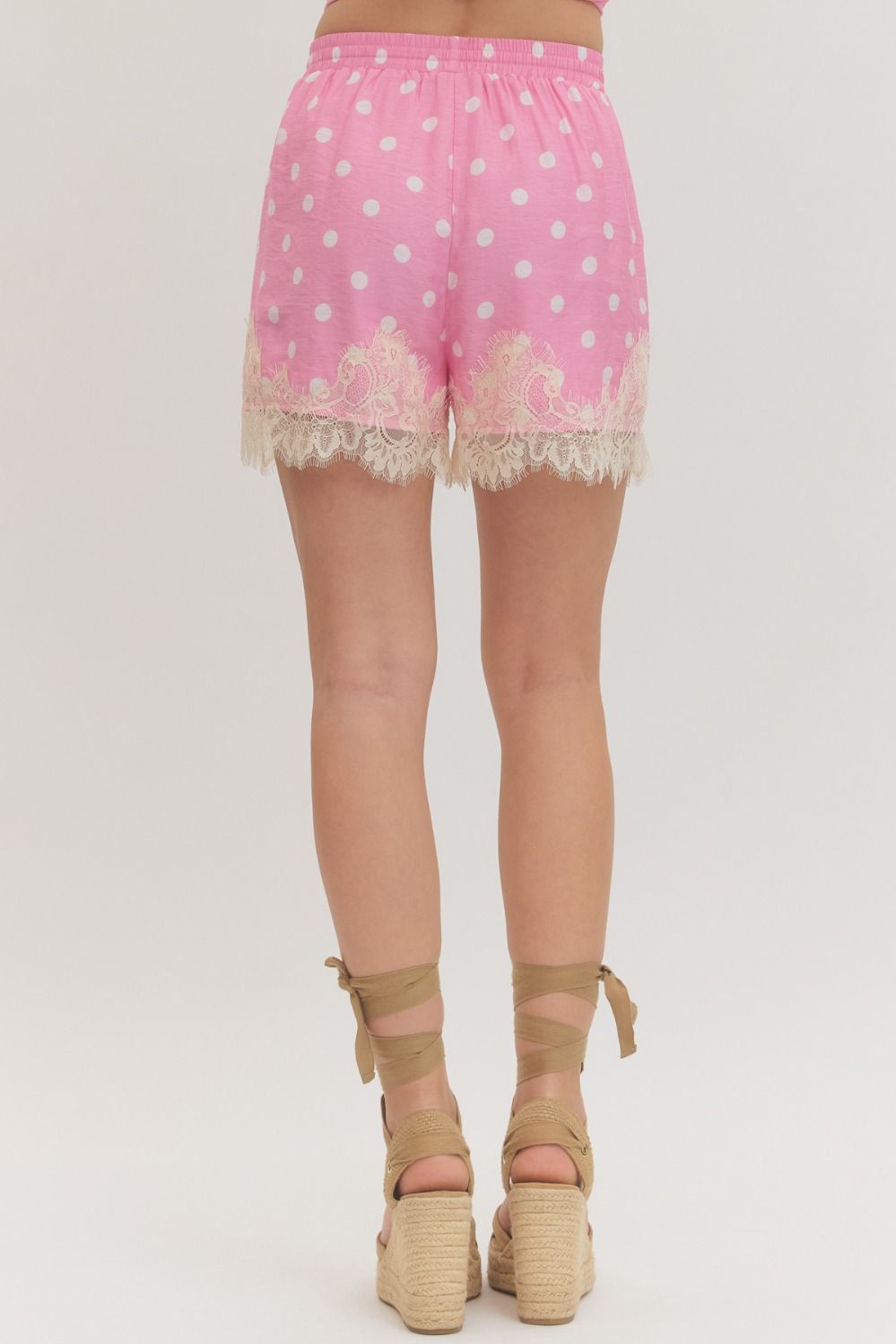 Pink Polka Dot Shorts - Brazos Avenue Market 