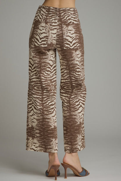 Brown Zebra Print Pants