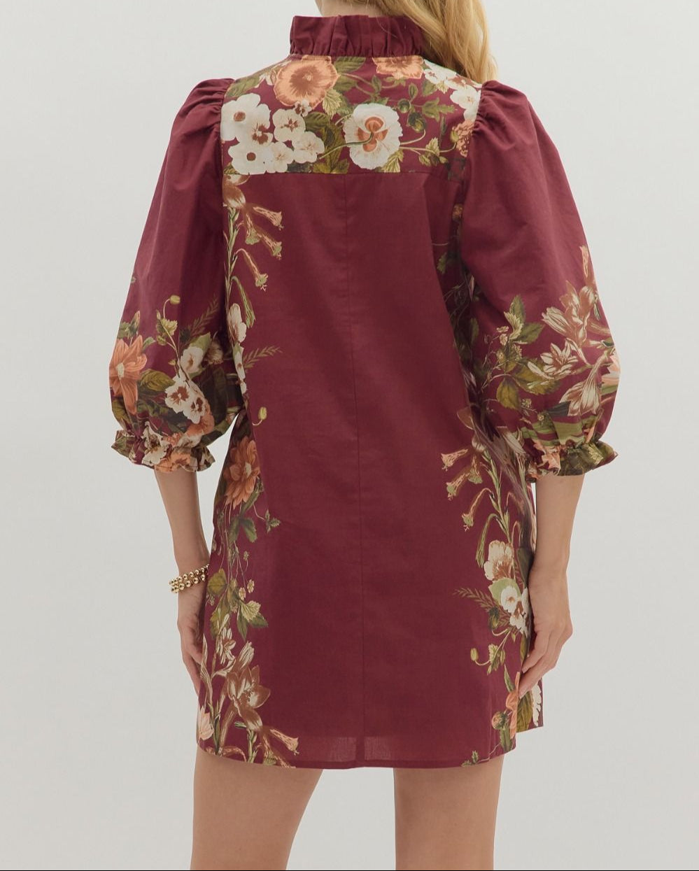 Berry Blossom Mini Dress - Brazos Avenue Market 