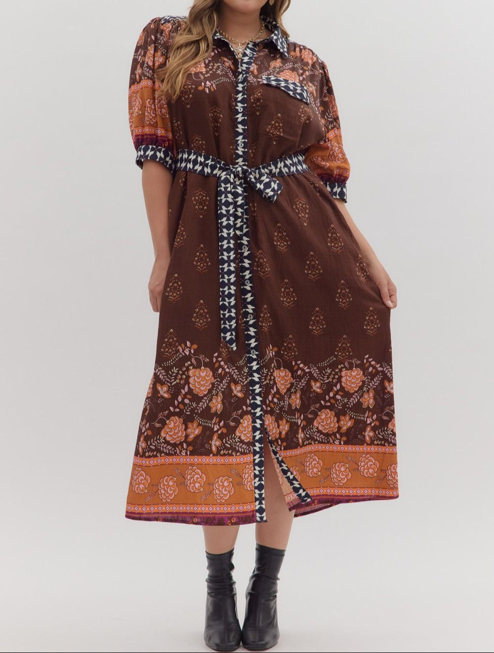 Golden Spice Dress - Brazos Avenue Market 