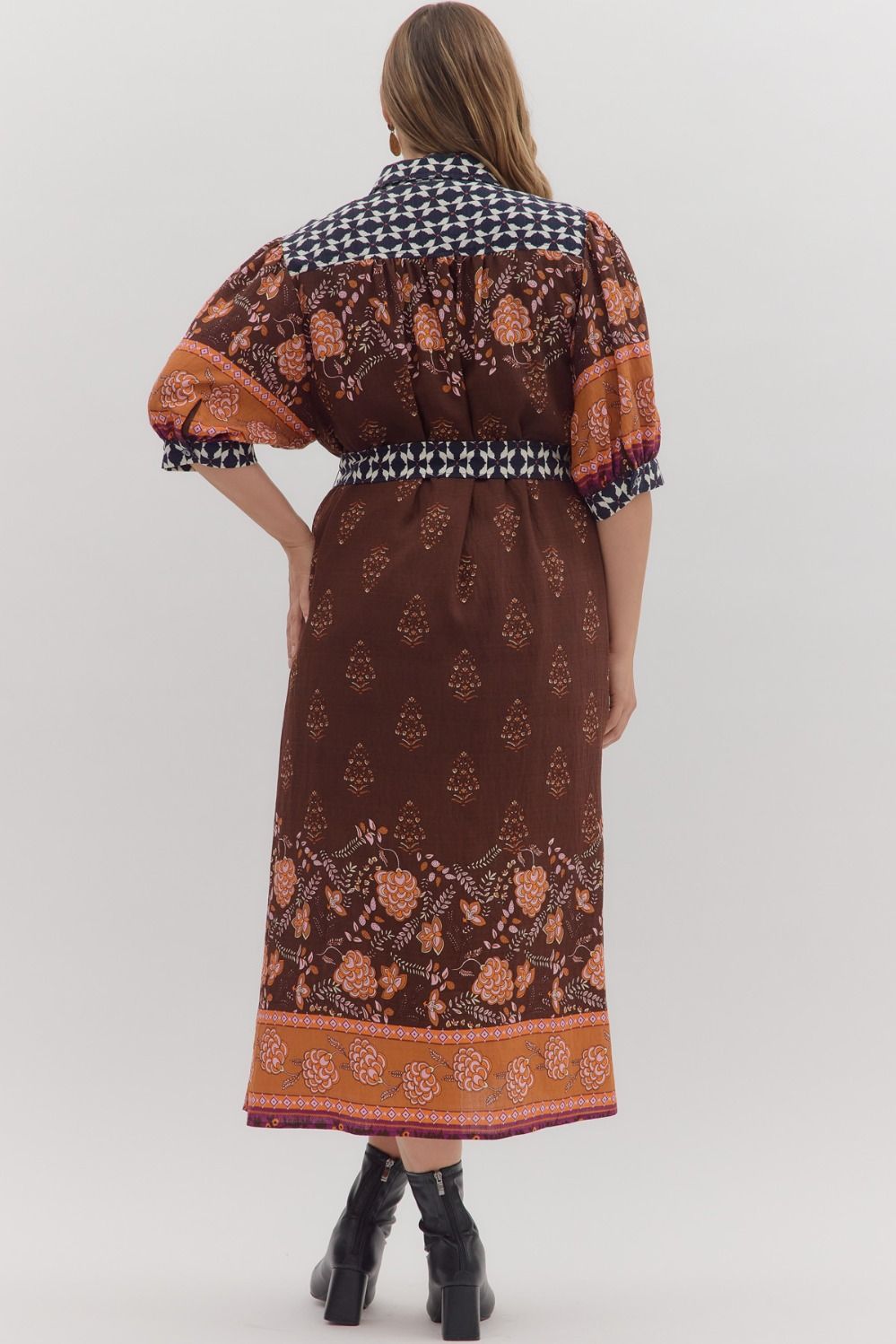 Golden Spice Dress - Brazos Avenue Market 