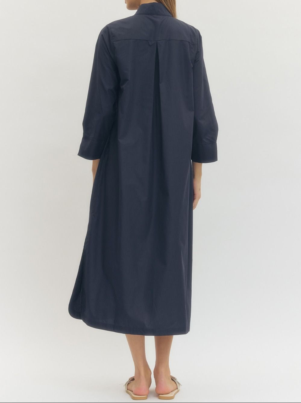 Simply Navy Midi Dress - Brazos Avenue Market 