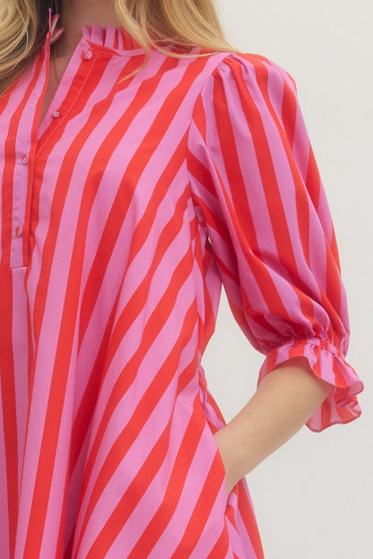 Sugar Rush Stripe Dress - Brazos Avenue Market 