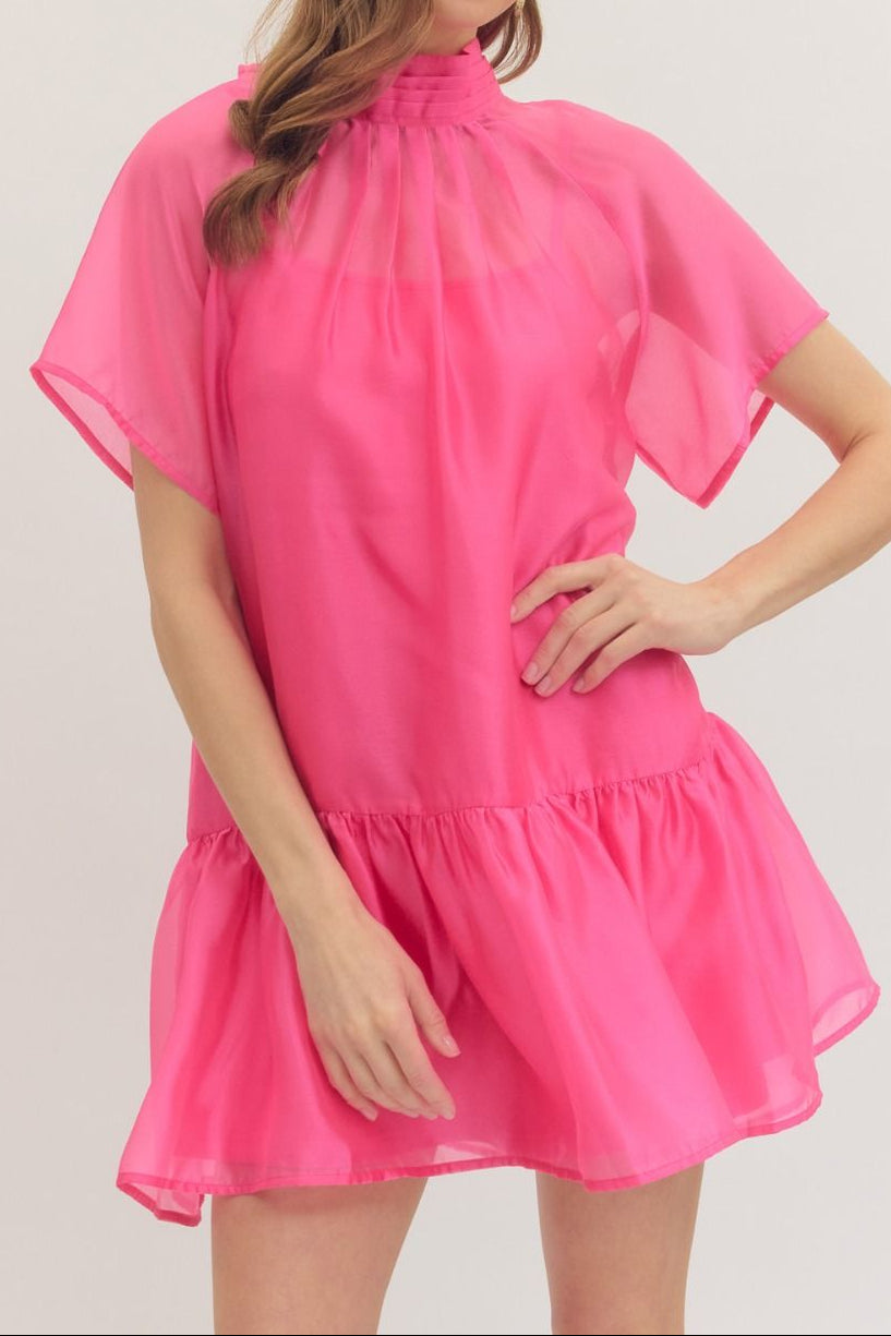 Hot Pink Mini Dress - Brazos Avenue Market 