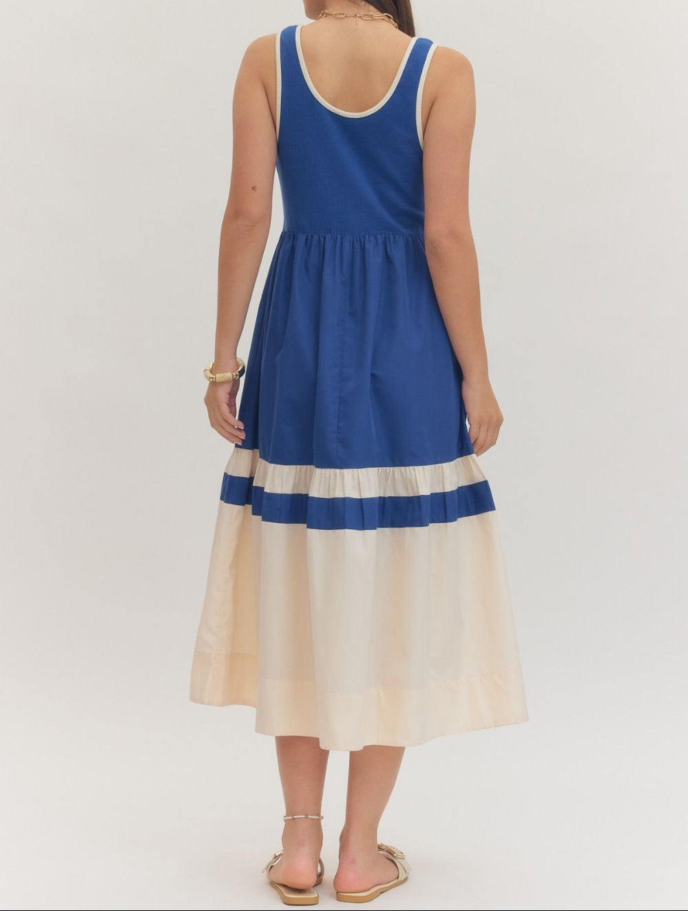 Royal Blue Midi Dress - Brazos Avenue Market 