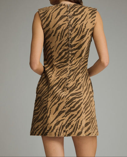 Zebra Print Mini Dress
