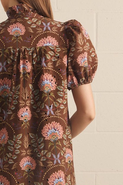 Brown Floral Maxi Dress
